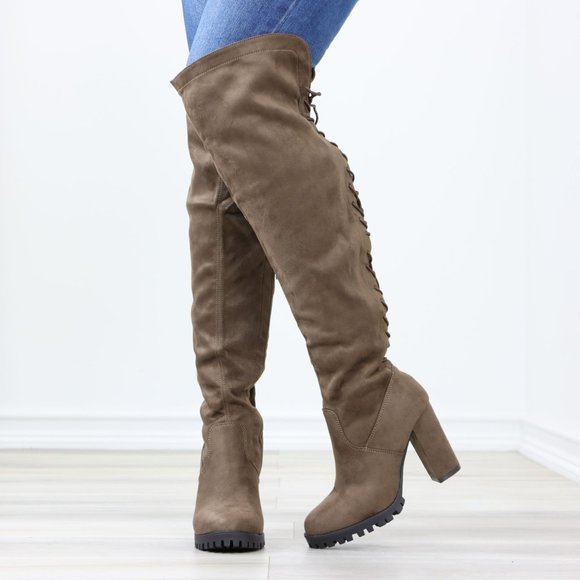 Brown Over-the-Knee Boots - Picture 11 of 14